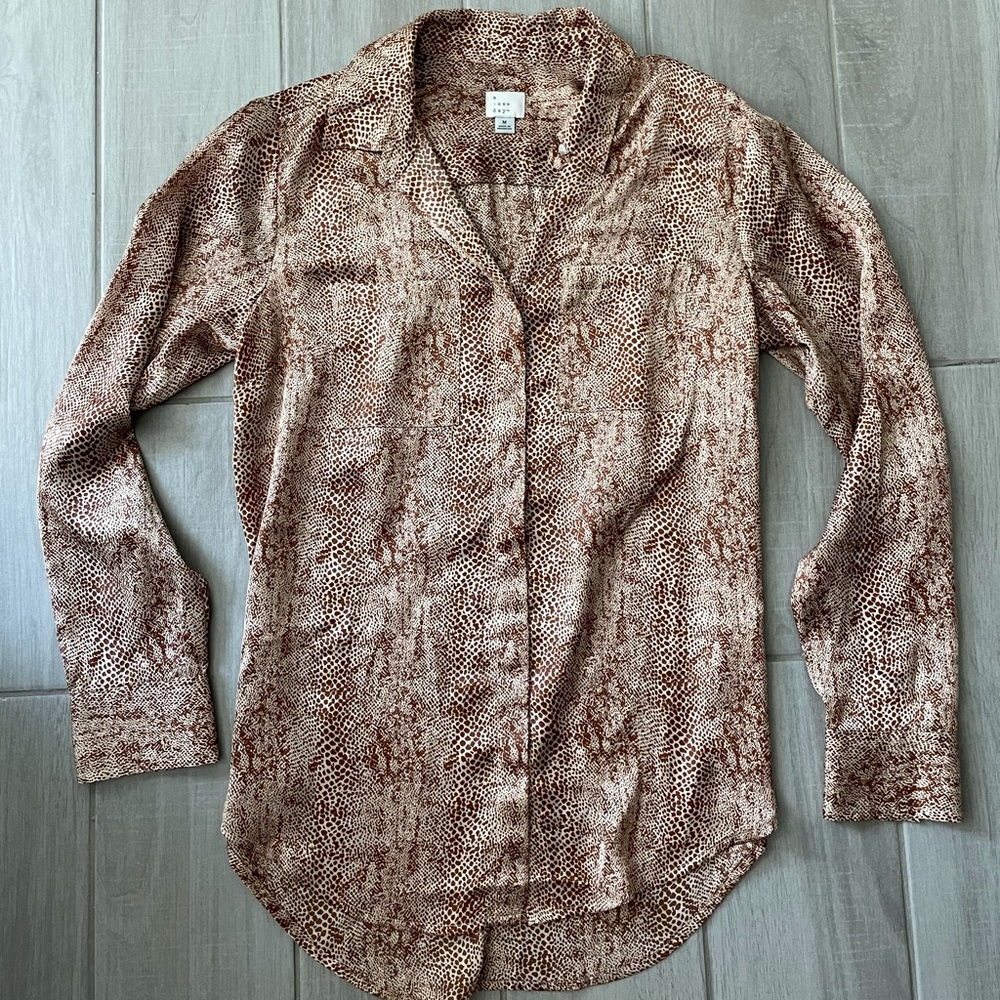 Satin snake print top🐍